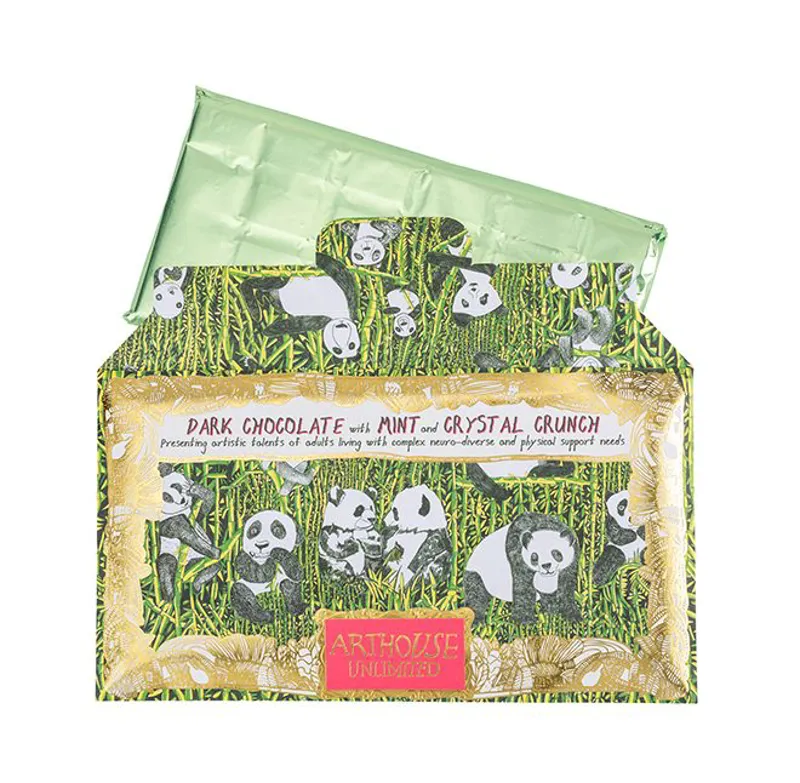 Arthouse Unlimited Panda Party Dark Chocolate Infused with Mint